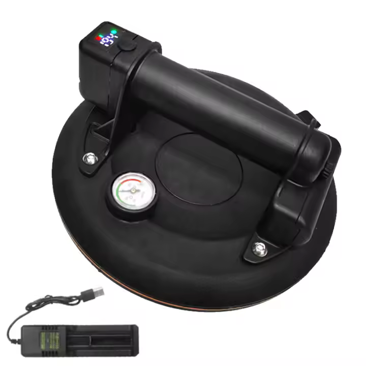 Ventosa de vacío eléctrica para azulejos de vidrio, succión de vacío eléctrica con bomba de aire, fuerte capacidad de carga de 220kg, 5000mAh, 8 pulgadas - 1