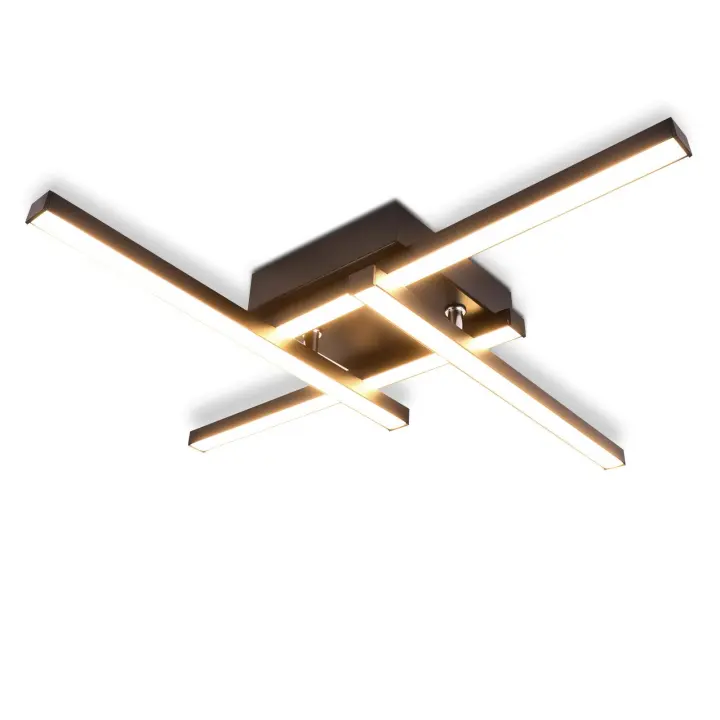 CBJKTX Luz de techo LED Lámpara de sala de estar blanca cálida Diseño moderno Lámpara de dormitorio de 24 W Luz de techo de diseño superpuesto de 3000 K - 1