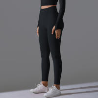 Hamidou-Pantalones deportivos de Yoga para mujer, mallas de cintura alta y caderas ajustadas, glúteos de melocotón, pantalones de Yoga desnudos de cintura alta - details 10