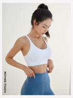Sujetador deportivo Moving Peach para mujer, sostén de entrenamiento de impacto medio para correr, Top corto Sexy de malla, GBE - details 5