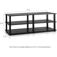 Soportes de TV sin Herramientas, Madera, Cerezo Oscuro y Negro - details 5
