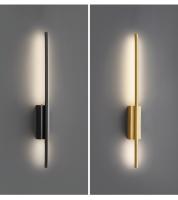 Tira de LED moderna y minimalista, lámpara de pared de cobre para sofá, sala de estar, fondo, dormitorio, mesita de noche, pasillo - details 9