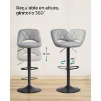 Taburete de Bar Juego de 2 Sillas de Cocina con Marco de Metal Estable y Cubierta de Terciopelo - details 36