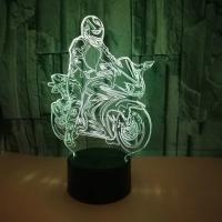 Lámpara de ilusión 3D para montar en motocicleta Luz de noche LED para cabeza - details 2