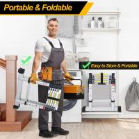 Escalera Telescópica de Aluminio de 5m Portátil, Desmontable, Antideslizante, Extensible, Multiusos, Carga de 150kg Mejoras del Hogar y Herramientas - details 50