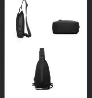 Bolso de hombro impermeable para hombre, bolso cruzado con USB - details 8