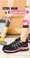 Zapatos de seguridad con botón giratorio para mujer, zapatillas de trabajo con punta de acero, zapatos indestructibles, botas de trabajo a prueba de pinchazos, zapatillas con cojín para mujer - details 8