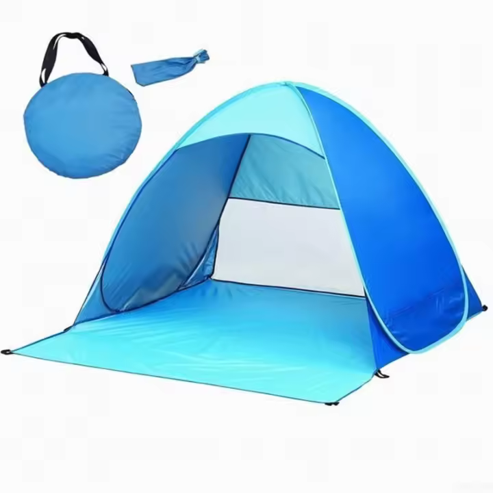 Tienda de campaña para playa, con protección solar UPF 50 +, impermeable, refugio solar automático, para camping y pesca - 1