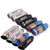 Motorcycle Exhaust Pipe Motorbike Motocross Racing Escape Exhaust Muffler Canister Tail pipe End Pipe For z900 R3 R25 MT09 etc - details 10
