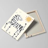 Cuadro Decorativo para Pared de Habitación Infantil JUBEER en Lienzo con Marco Estilo Nórdico con Dibujos de León y Elefante para Decoración de Puesto de Bebé - details 1
