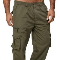 Pantalones de hombre Color sólido con múltiples bolsillos - details 4