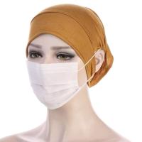 Pañuelo Islámico para Mujeres de Color Sólido Bandana Listo con Agujero para Oídos - details 6