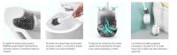 Escobillas de Baño de Silicona, Escobilla de Silicona con Secado Rápido, Gris, WC - details 1