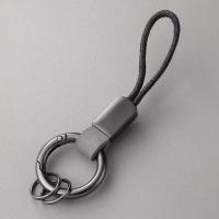 LLavero de piel de cuero de aleación, llavero colgante de cintura de cuero multifuncional antipérdida, soporte de mosquetón, estilo de negocios - details 4