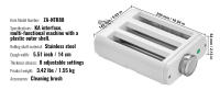 SucceBuy Accesorio para Pasta para Mezclador KitchenAid Juego de Cortador de Rodillos de Acero Inoxidable 3 en 1 Espagueti Fettuccine Perilla de 8 Grosor - details 6