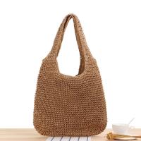 2025 nuevo bolso tejido de cuerda de papel de hombro Mori bolso tejido a mano casual versátil bolso de playa de gran capacidad - details 7