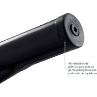 comedor de metal apilables con respaldo para bistró, cocina, interior y exterior, Negro, 51 x 43 x 85 cm - details 4
