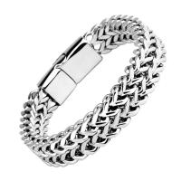 Pulsera para Hombre de Acero Inoxidable, Diseño Frontal y Trasero, Estilo Hip Hop Punk Premium, Cadena Cubana Moderna, Regalos para Hombre - details 4