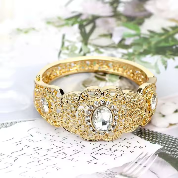 Brazalete wer para mujer étnica marroquí, joyería de boda árabe, regalo de novia, accesorios de ropa hechos a mano - 1