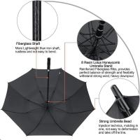 Paraguas de golf con apertura automática, paraguas impermeables a prueba de viento con techo doble extra grande de gran tamaño - details 6