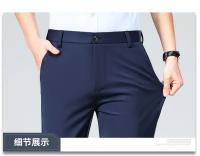 Pantalones informales elásticos para hombre, pantalones de traje de negocios, pantalones de vestir transpirables para primavera y verano, pantalones de trabajo de longitud completa para hombre - details 38