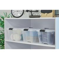Cajas de Almacenamiento de Plata de 45L con Tapas Duraderas, Apilables para Dormitorio, Armario, Oficina Organizadora de Ropa y Zapatos - details 10