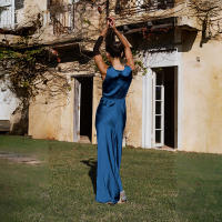 Vestido de noche sin mangas con escote en V profundo para mujer, vestido de moda, sexy - details 7