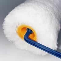 Rodillo de pintura de alta resistencia de 22,86 cm con siesta de microfibra suave - Mango y marco de goma resistentes sin rayas - Ideal para renovación del hogar, pintura de paredes interiores y exteriores - Funciona con bandejas de 22,86 cm, rodillos de - details 1
