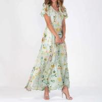 Vestido Elegante de Gasa Floral Francés Primavera-Verano Estampado de Alta Gama con Sabor a Lujo Sencillo - details 1