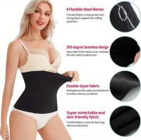Faja reductora de cintura, envoltura de abdomen, cinturón reductor de control de abdomen, ropa interior y moldeadora para mujer - details 4