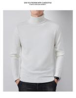 Suéter de punto grueso y cálido con cuello alto para hombre, camisa base, top de manga larga de moda - details 5