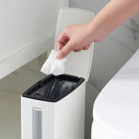 Cubo de basura de plástico, Juego de cepillos para inodoro, soporte para limpieza profunda de cuencos, almacenamiento - details 7