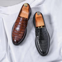 Zapatos Lefu para hombre, calzado sencillo y versátil con relieve sonriente, moda británica de negocios, talla grande - details 24