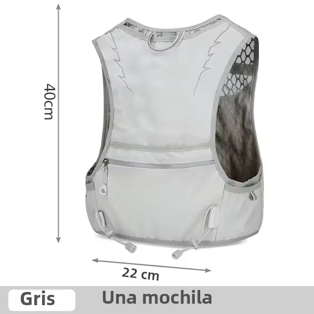 Chaleco de hidratación transpirable de 5L para correr maratón ciclismo bicicleta escalada - Ligero y transpirable para trail running unisex - 1
