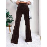Pantalones acampanados lisos de pana de cintura alta para mujer, moda coreana, nuevos clásicos, Otoño Invierno - details 19