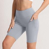 Pantalones de Yoga sin Costuras CHRLEISURE Shorts de Ciclismo Elásticos con 3 Bolsillos para Mujeres Leggings de Color Sólido - details 8