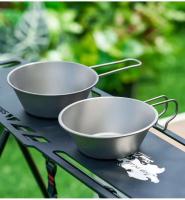 Villa portátil para picnic y camping al aire libre, taza plegable de hoja de sierra de titanio puro, 300ml - details 0