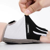 Guantes de ciclismo para bicicleta de montaña, antideslizantes, amortiguadores, acolchados, medio dedo, accesorios deportivos cortos - details 6
