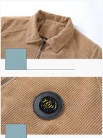 Chaqueta Casual de Corduroy para Hombres A Prueba de Viento, Cierre de Cremallera, Forro de Poliéster, Ligera para Primavera/Verano 21 - details 9