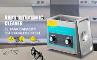 SucceBuy Limpiador ultrasónico con perilla 3L 40kHz Acero inoxidable Joyería Anteojos Relojes - details 0