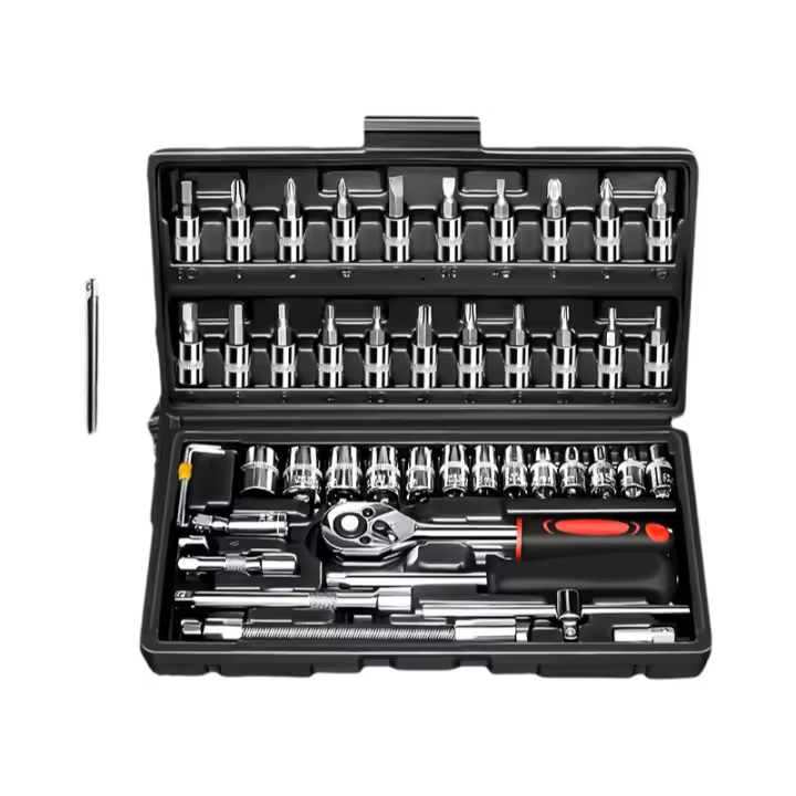 Juego De Llaves De Metal AIRAJ De 46 Piezas Para Conducción Universal Kit De Mantenimiento DIY Sin Necesidad De Ensamblaje - 1