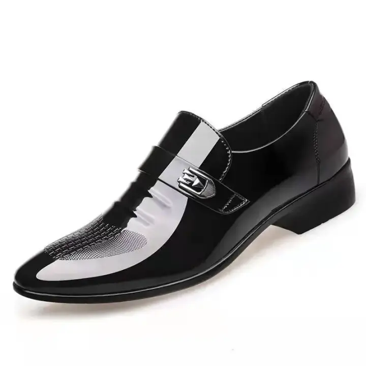 Elegante Modelo Nuevo 2025 Zapatos Formales Negros para Hombre Estilo Informal de Cuero para Fiesta - 1