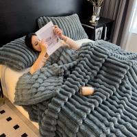 Bonenjoy-Manta de felpa de Color sólido, Sábana, toalla de sofá, manta de siesta, chal de viaje, regalo festivo, mantas de cama esponjosas (sin funda de almohada) - details 2