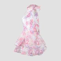 Mini vestido elegante con estampado ral, Espalda descubierta, sin mangas, dobladillo, Vestidos apilables, Vestidos dulces A e, ropa de fiesta para mujer nueva 2025 - details 3