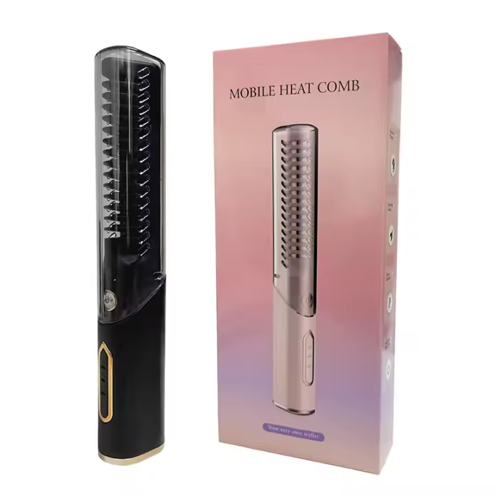 Peine Eléctrico Inalámbrico Portátil Alisa y Rectificador de Cabello Anti-Escalofriante - 1