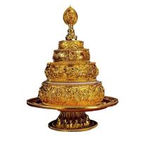 Tibetan Buddhist Offering Supplies Table Centerpiece Carved Desk Manza Dish for Bedroom Living Room Home Dining Room Desk