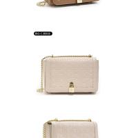 CH Metal Lock Design Color sólido Marca Carta Impresión Cadena Mujer Versátil Commuter Moda Bandolera con solapa Mochila de lujo de alta gama - details 10