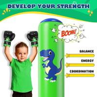 Boxeo Niños, Bolsa De Boxeo Inflable De Pie para 3-8 Niños, Pelota De Boxeo Regalos para Niños Y Niñas, Saco De Boxeo De Pie para Niños Set para Practicar Karate, Taekwondo, MMA - details 1
