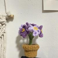 Accesorios de Decoración de Coche Hechos a Mano Rosa, Girasol, Tulipán de Punto Tejido - details 21