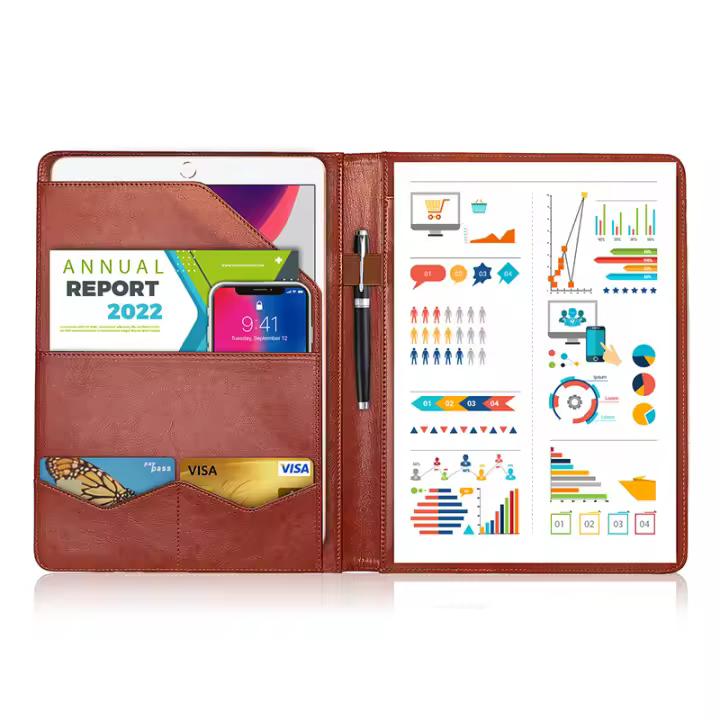 Padfolio de Clipboard de Cuero Suave NeWYeS Estilo Clásico para Negocios y Congresos - 1